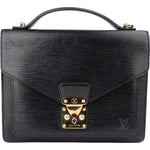 Louis Vuitton Noir Epi Leather Monceau Handbag - vintageandkickz