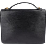 Louis Vuitton Noir Epi Leather Monceau Handbag - vintageandkickz