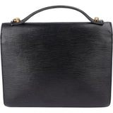 Louis Vuitton Noir Epi Leather Monceau Handbag - vintageandkickz