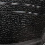 Gucci Pebbled Leather Interlocking GG Wallet On Chain Crossbody Bag