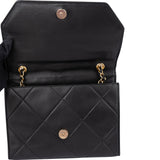 Chanel Quilted Lambskin CC Single Flap Crossbody Bag