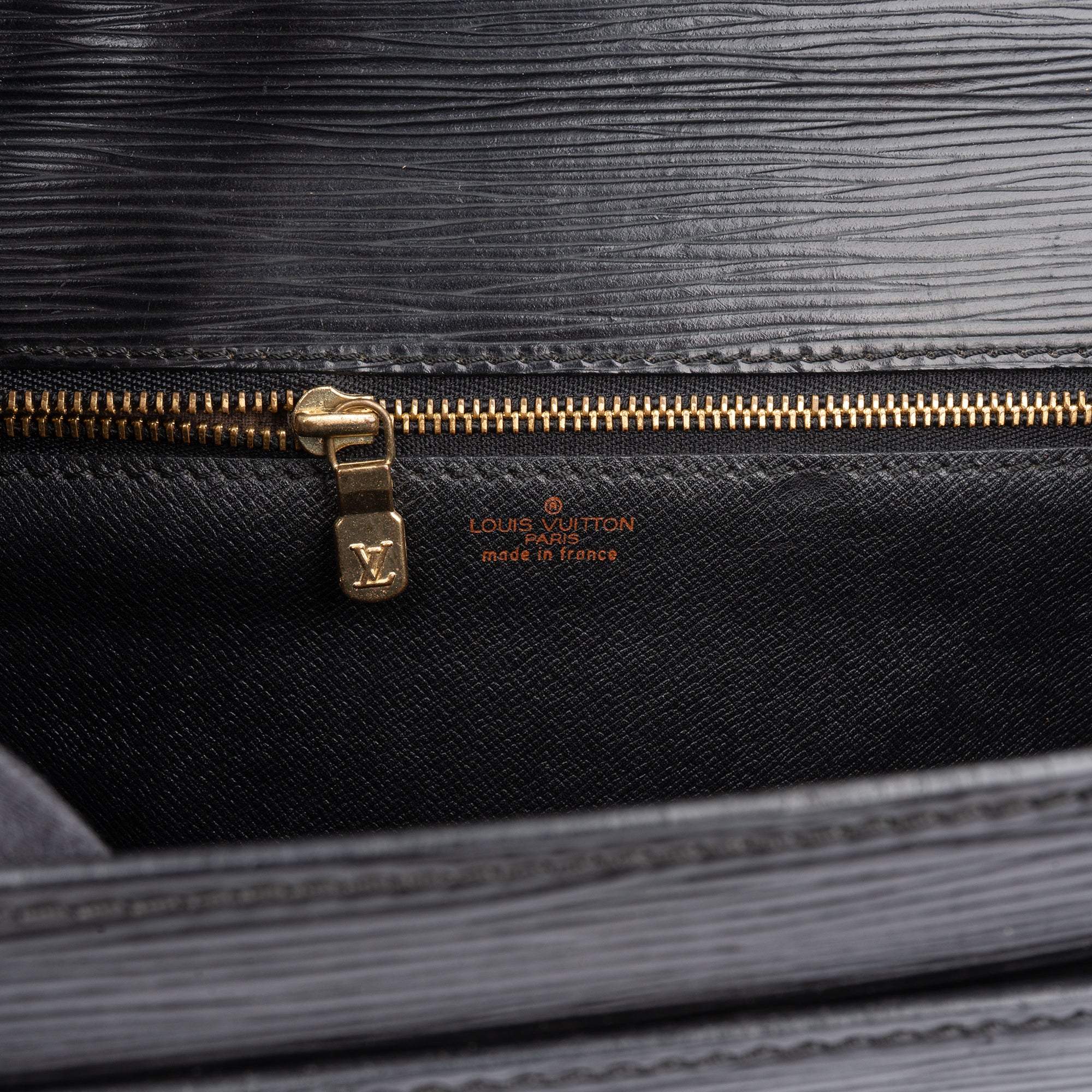 Louis Vuitton Noir Epi Leather Monceau Handbag - vintageandkickz