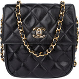 Chanel Quilted Lambskin Single Flap Crossbody Bag