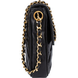 Chanel Quilted Lambskin Single Flap Crossbody Bag
