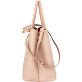 Prada Pink Saffiano Leather Double Handbag