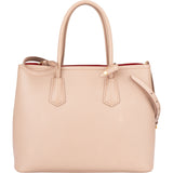 Prada Pink Saffiano Leather Double Handbag