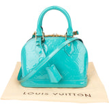 Louis Vuitton Turquoise Vernis Monogram USA Alma BB Handbag