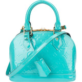 Louis Vuitton Turquoise Vernis Monogram USA Alma BB Handbag