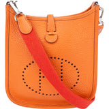 Hermès Orange Clemence Leather Evelyne 16 Crossbody Bag