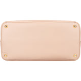 Prada Pink Saffiano Leather Double Handbag