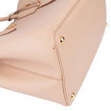 Prada Pink Saffiano Leather Double Handbag