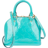 Louis Vuitton Turquoise Vernis Monogram USA Alma BB Handbag