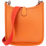 Hermès Orange Clemence Leather Evelyne 16 Crossbody Bag