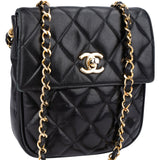 Chanel Quilted Lambskin Single Flap Crossbody Bag