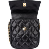 Chanel Quilted Lambskin Single Flap Crossbody Bag