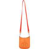 Hermès Orange Clemence Leather Evelyne 16 Crossbody Bag