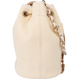 Chanel Cotton Deauville Pearl Bucket Crossbody Bag