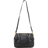 Miu Miu Black Leather City Handbag