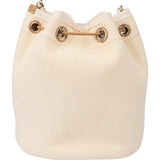 Chanel Cotton Deauville Pearl Bucket Crossbody Bag
