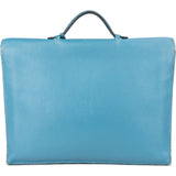 Hermès Blue Jean Togo Leather Sac A Depeches Business Handbag xx stempel - vintageandkickz