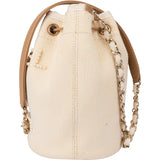 Chanel Cotton Deauville Pearl Bucket Crossbody Bag