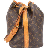 Louis Vuitton Canvas Monogram Sac Noe Petit Shoulder Bag