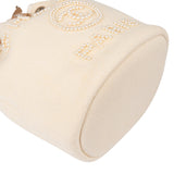 Chanel Cotton Deauville Pearl Bucket Crossbody Bag