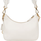 Prada White Saffiano Leather Vitello Daino Re-Edition Shoulder Bag