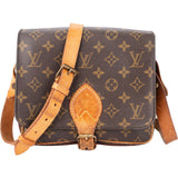 Louis Vuitton Canvas Monogram Cartouchiere MM Crossbody Bag