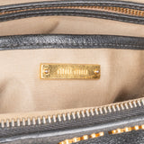 Miu Miu Black Leather City Handbag