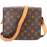 Louis Vuitton Canvas Monogram Cartouchiere MM Crossbody Bag
