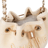 Chanel Cotton Deauville Pearl Bucket Crossbody Bag