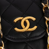 Chanel Quilted Lambskin Single Flap Shoulder Bag