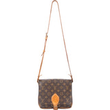 Louis Vuitton Canvas Monogram Cartouchiere MM Crossbody Bag