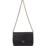Chanel Quilted Lambskin Single Flap Shoulder Bag