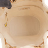 Chanel Cotton Deauville Pearl Bucket Crossbody Bag