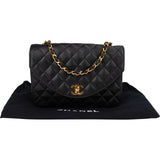 Chanel Quilted Lambskin 24K Gold Single Flap Crossbody Bag
