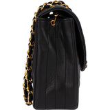 Chanel Quilted Lambskin 24K Gold Single Flap Crossbody Bag