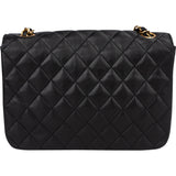 Chanel Quilted Lambskin 24K Gold Single Flap Crossbody Bag