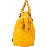 Balenciaga Yellow Leather City Handbag - vintageandkickz