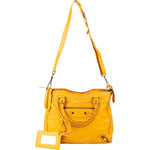 Balenciaga Yellow Leather City Handbag - vintageandkickz