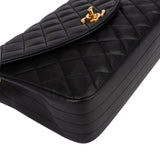 Chanel Quilted Lambskin 24K Gold Single Flap Crossbody Bag