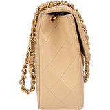 Chanel Quilted Lambskin 24K Gold Single Flap Crossbody Bag