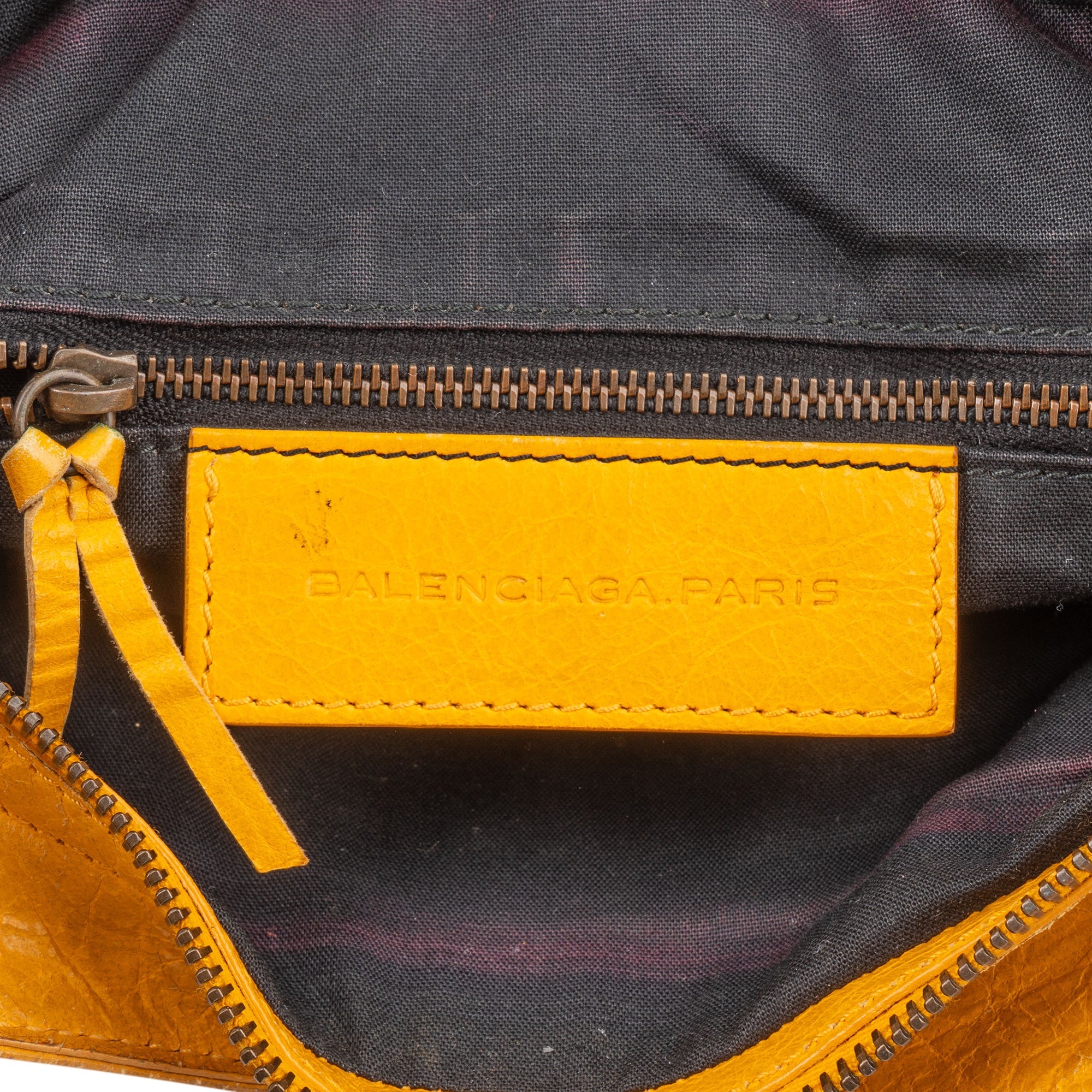 Balenciaga Yellow Leather City Handbag - vintageandkickz