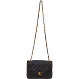 Chanel Quilted Lambskin 24K Gold Single Flap Crossbody Bag