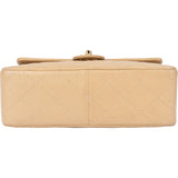 Chanel Quilted Lambskin 24K Gold Single Flap Crossbody Bag