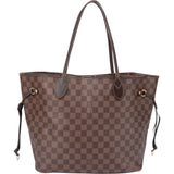 Louis Vuitton Damier Ebene Monogram Neverfull MM Shopper Handbag