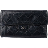 Chanel Quilted Lambskin Single Flap Wallet