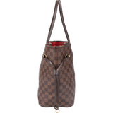 Louis Vuitton Damier Ebene Monogram Neverfull MM Shopper Handbag