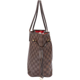 Louis Vuitton Damier Ebene Monogram Neverfull MM Shopper Handbag
